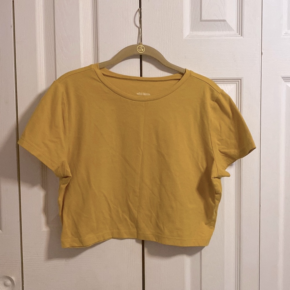 Mustard yellow crop top
